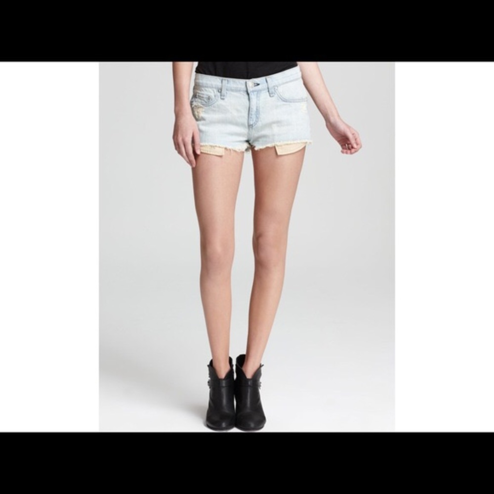 rag & bone mila shorts in highbury blue